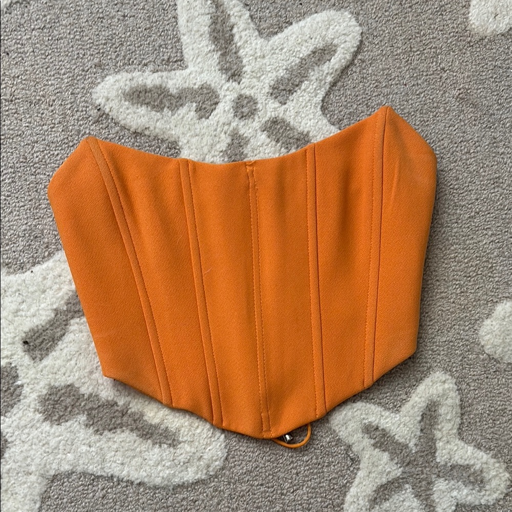 Princess Polly Orange Lace up Corset Top